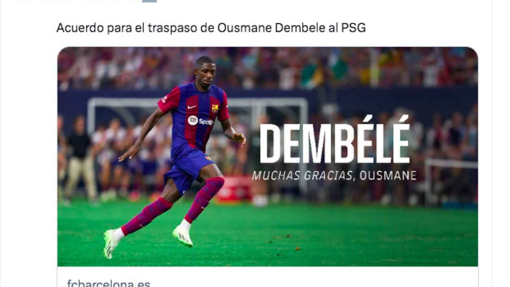 Oficial el traspaso de Dembelé al PSG en cifras