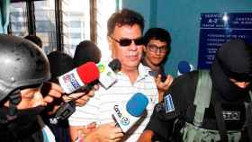 Reynaldo Vázquez, el expresidente de la Federación Salvadoreña de Fútbol (Fesfut), durante una detención / EFE