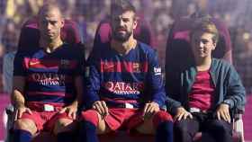 Los futbolistas del FC Barcelona Javier Mascherano y Gerard Piqué, en un anuncio de Qatar Airways / CG