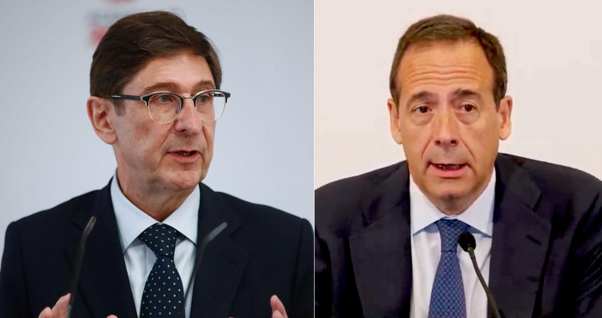 José Ignacio Goirigolzarri (izq.) presidirá el nuevo Caixabank y Gonzalo Gortázar será el primer ejecutivo
