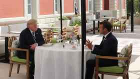 El presidente de Francia, Emmanuel Macron, y el de Estados Unidos, Donald Trump, en el G-7 / EE