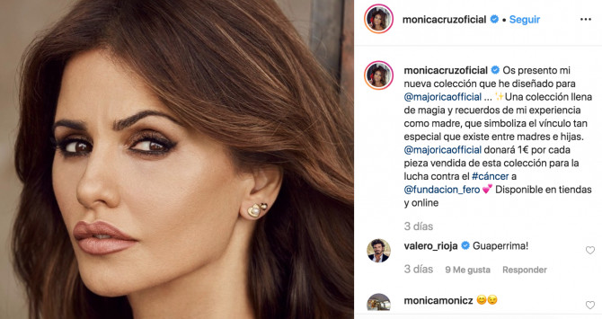 Mónica Cruz comparte su fotografía más polémica en las redes sociales / INSTAGRAM