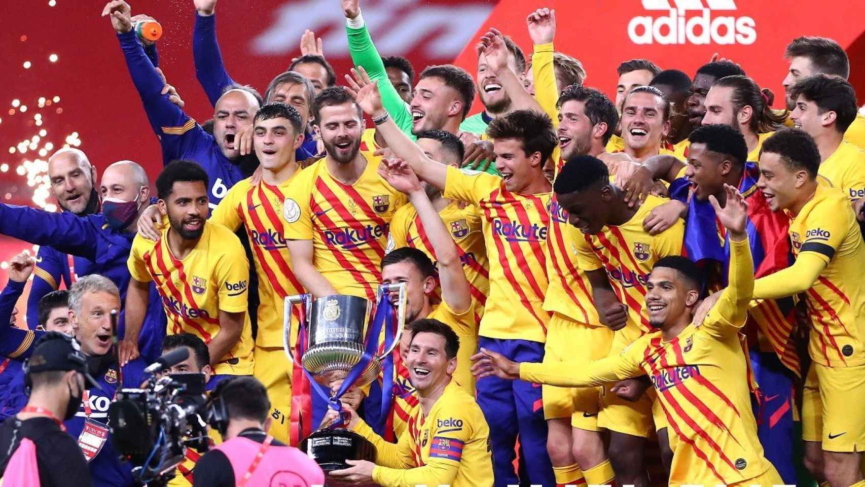 El Barça celebra la Copa del Rey / EFE