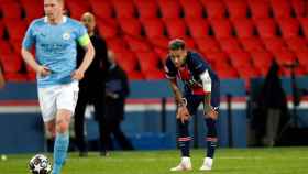 Neymar lamentando uno de los goles del City / EFE