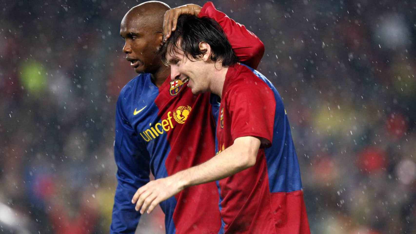 Samuel Eto'o y Leo Messi en una imagen de archivo / EFE