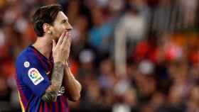 Messi se lamenta de una ocasión durante un partido / EFE