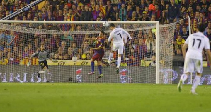 Una foto del gol de Cristiano Ronaldo en la final de Copa de 2011 / EFE