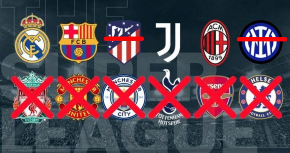 Atlético de Madrid e Inter de Milán también abandonan la Superliga / CULEMANÍA