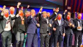Joan Laporta celebra la victoria electoral del 7 de marzo / CULEMANIA
