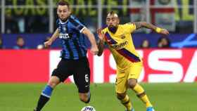 Arturo Vidal, jugando contra el Inter de Milán | EFE