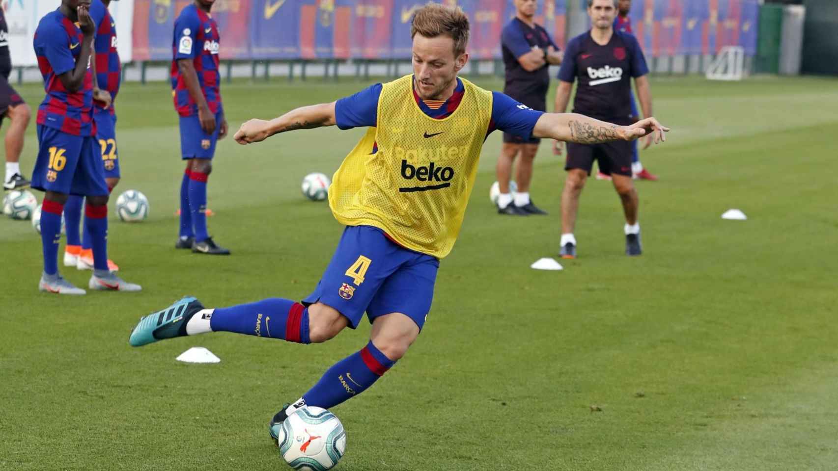Ivan Rakitic en un entrenamiento del Barça / FC Barcelona