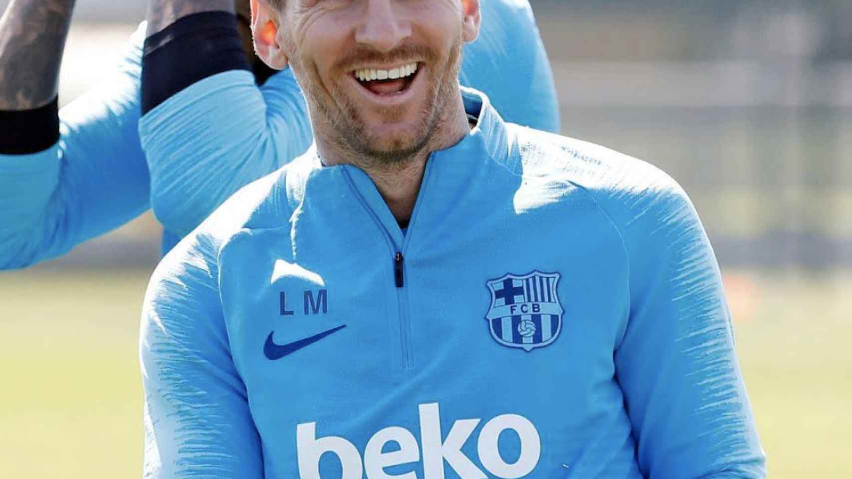 Una foto de Leo Messi durante un entrenamiento del Barça / Instagram