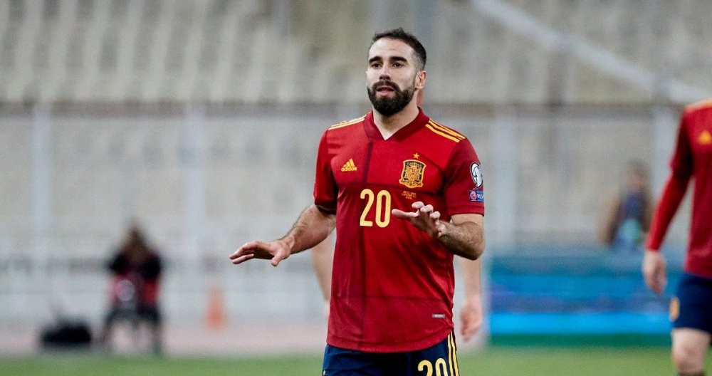 Dani Carvajal, en el partido entre Grecia y España / SeFutbol