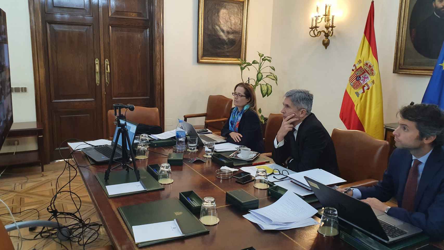 El ministro del Interior, Fernando Grande-Marlaska, durante le reunión de coordinación / INTERIOR