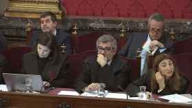 Jordi Sànchez y Joaquim Forn, de JxCat, tras sus agobados en el juicio del Tribunal Supremo / EFE
