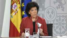 La portavoz del Gobierno, Isabel Celaá, en la rueda de prensa posterior al Consejo de Ministros / EFE