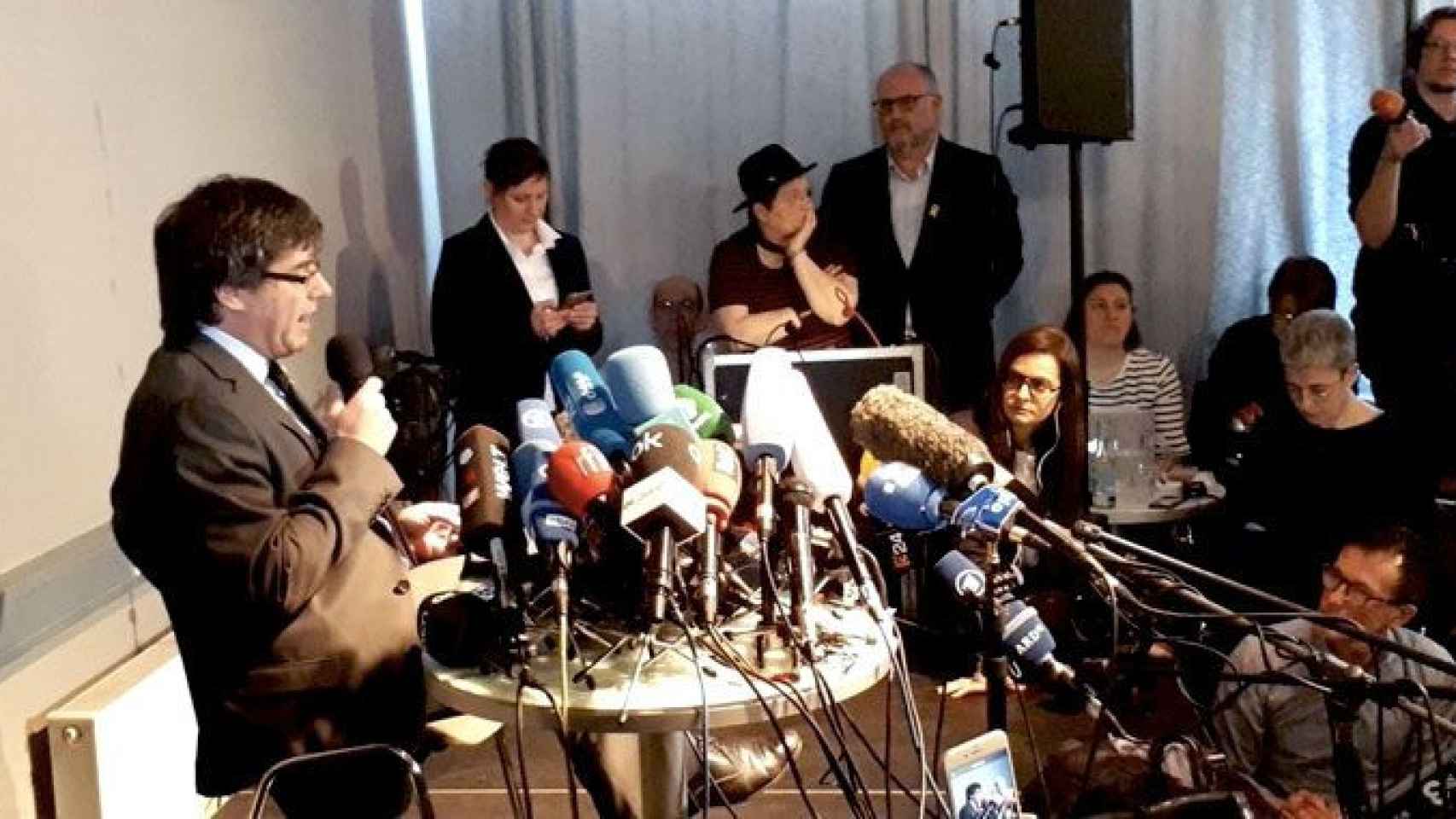 El líder de JxCat, Carles Puigdemont, ha explicado desde Berlín que su intención es regresar a Bélgica / EP