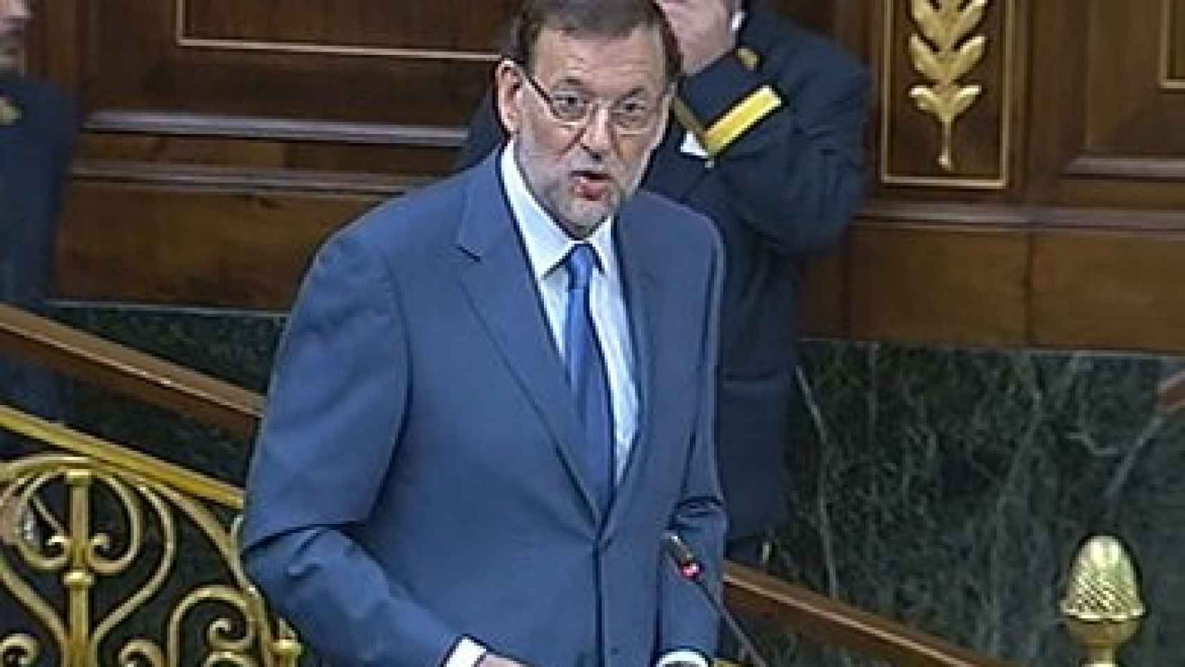 Mariano Rajoy, presidente del Gobierno, en la sesión de control en el Congreso