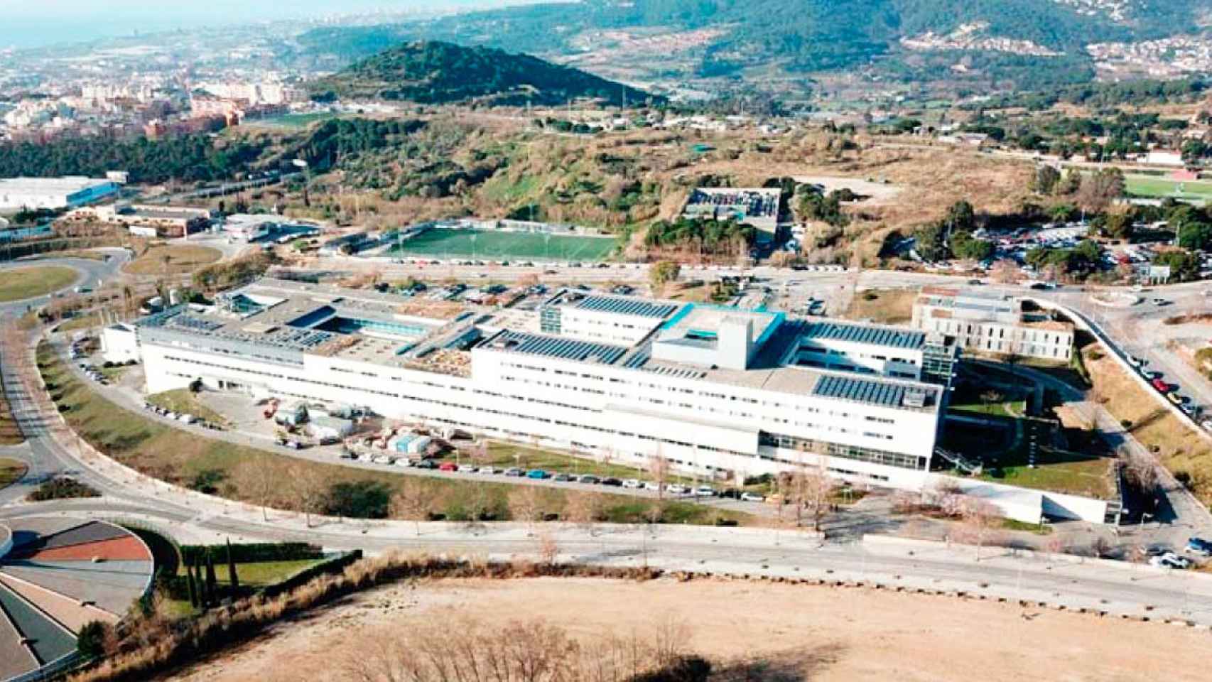 Imagen aérea del Hospital de Mataró / Cedida