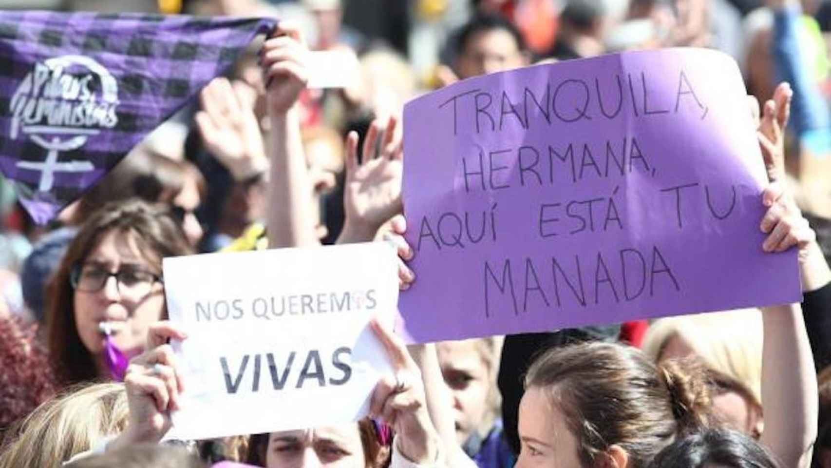 Manifestación a favor de la víctima de 'La Manada' / EUROPA PRESS