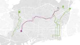 El mapa de las cuatro nuevas líneas de autobús en Barcelona que entran en funcionamiento el lunes / CG