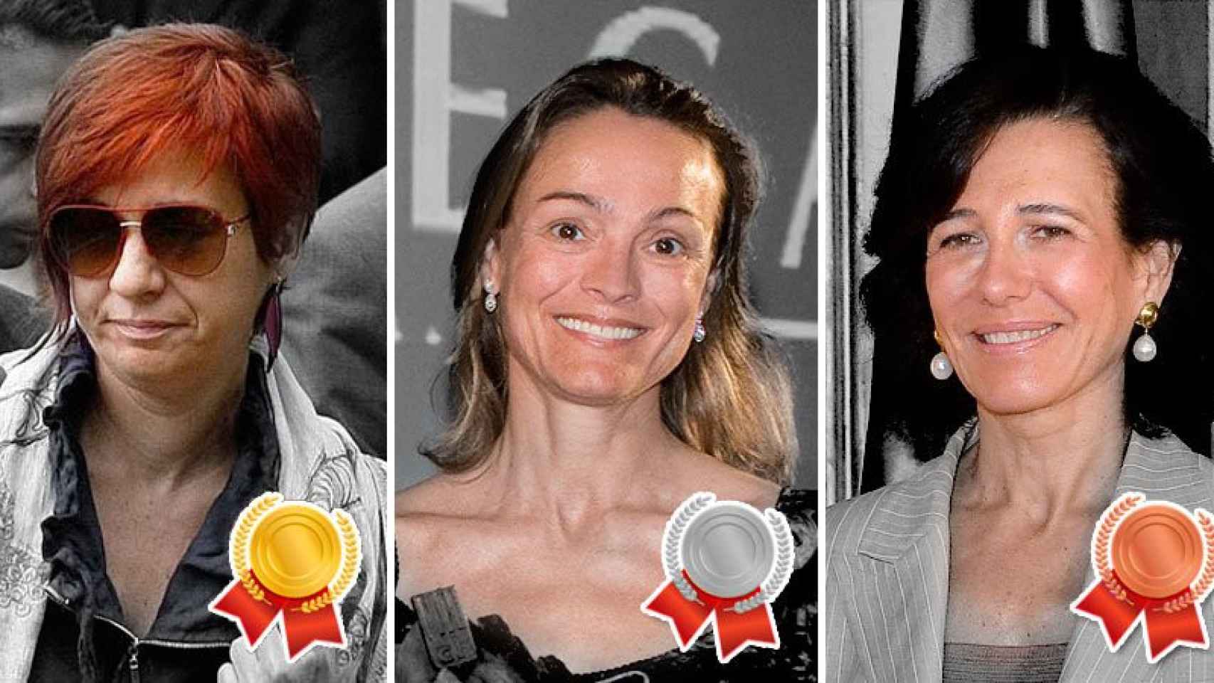 Sandra Ortega, Sol Daurella y Ana Botín, las tres mujeres más ricas de España / CG