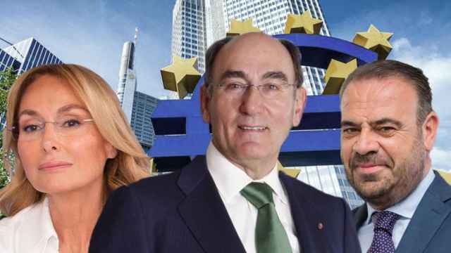 Esther Alcocer Koplowitz, presidenta no ejecutiva de FCC; Ignacio Galán, presidente de Iberdrola (centro); y Gabriel Escarrer, presidente de Meliá; empresarios en el foco de los fondos europeos / CG