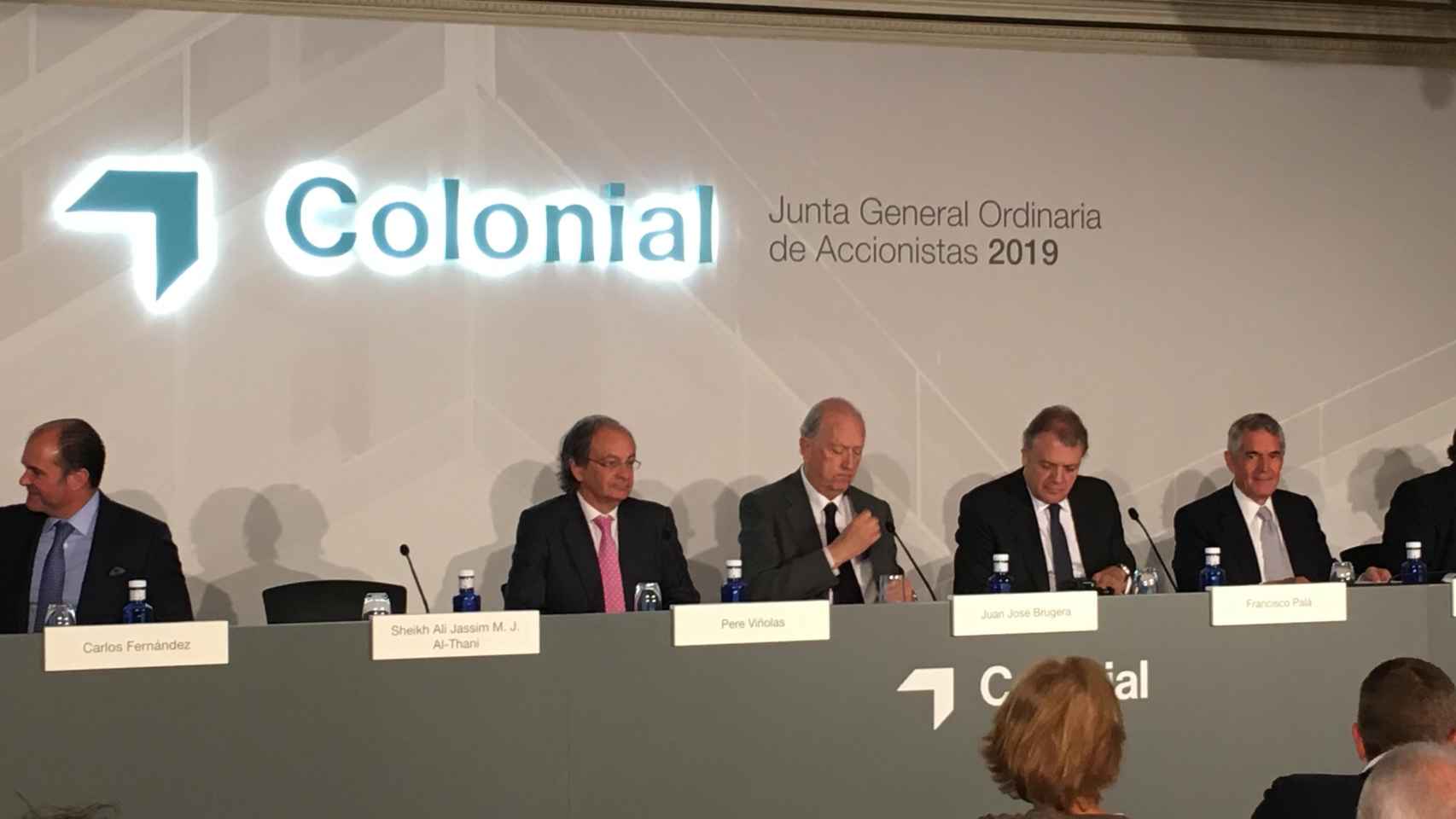 Juan José Brugera y Pere Viñolas, presidente y CEO de Colonial, en la junta de accionistas 2019 / CG