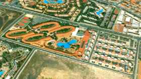 Vista aérea del hotel Oasis Village de Fuerteventura / CG