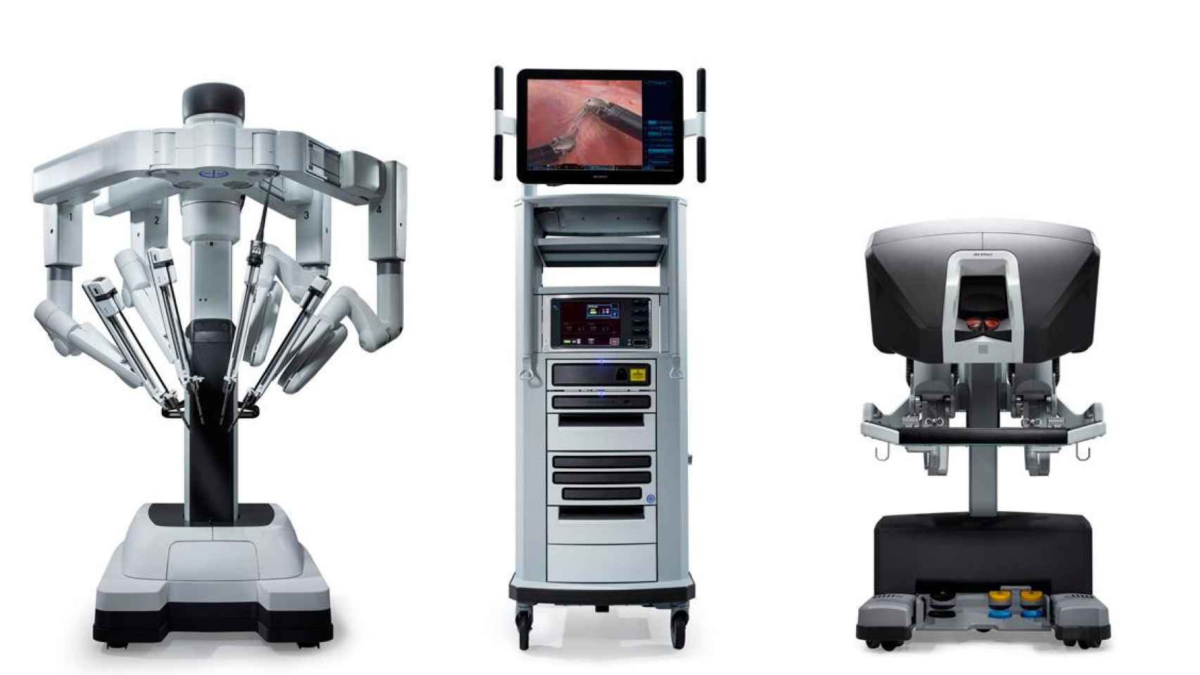 Imagen de los robots Da Vinci, cuyo uso ha revolucionado la cirugía hospitalaria