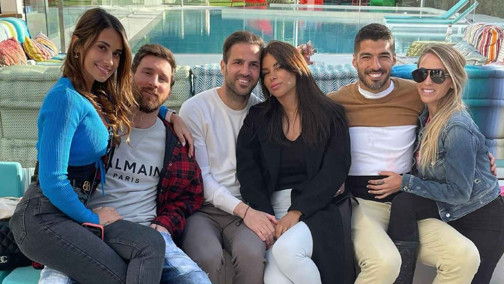 Los Messi, los Suárez y los Fàbregas, en Castelldefels /INSTAGRAM