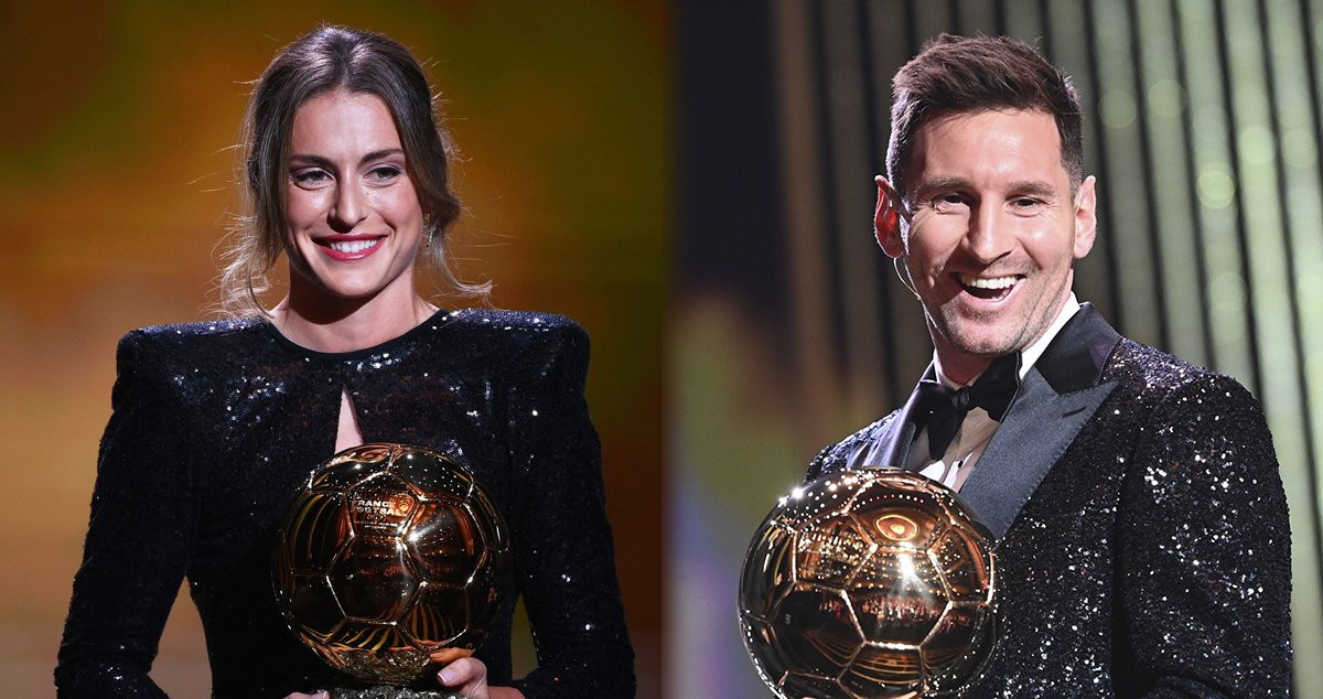 Fotomontaje con Alexia Putellas y Leo Messi, ganadores del Balón de Oro 2021 / FOTOMONTAJE