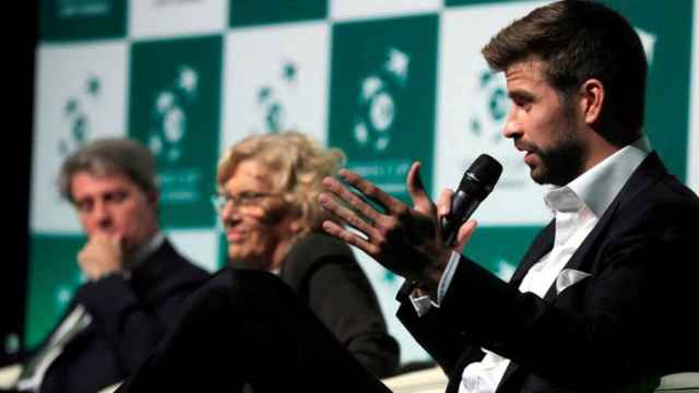 El futbolista del Barça Gerard Piqué en la presentación de la nueva Copa Davis / EFE