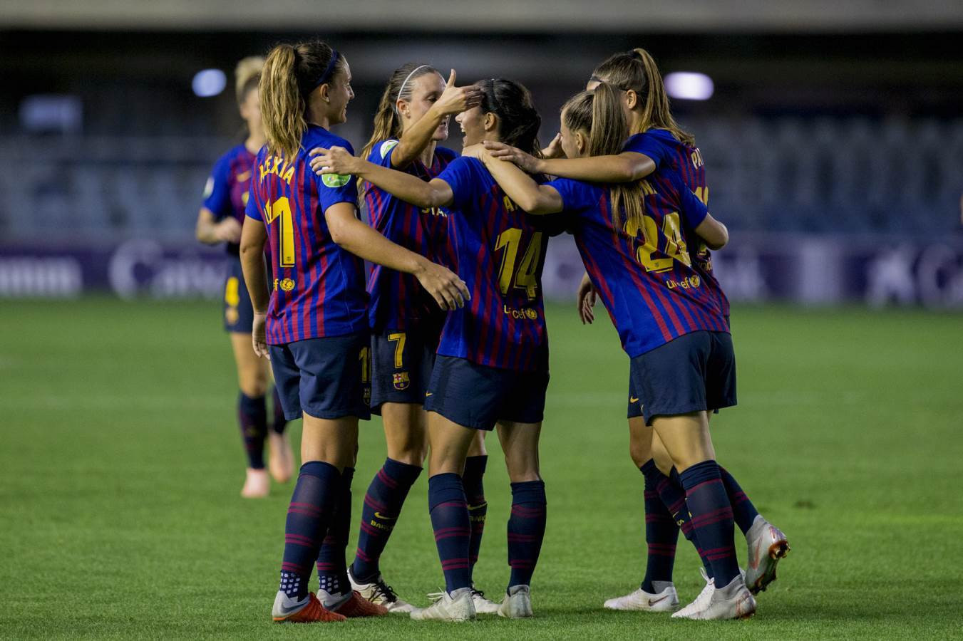 Una foto del Barça femenino celebrando un gol / FCB