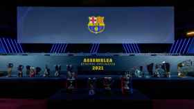 El Palau Blaugrana vestido de gala para la asamblea de socios compromisarios / FCB