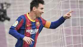Leo Messi, celebrando un gol con el Barça / EFE