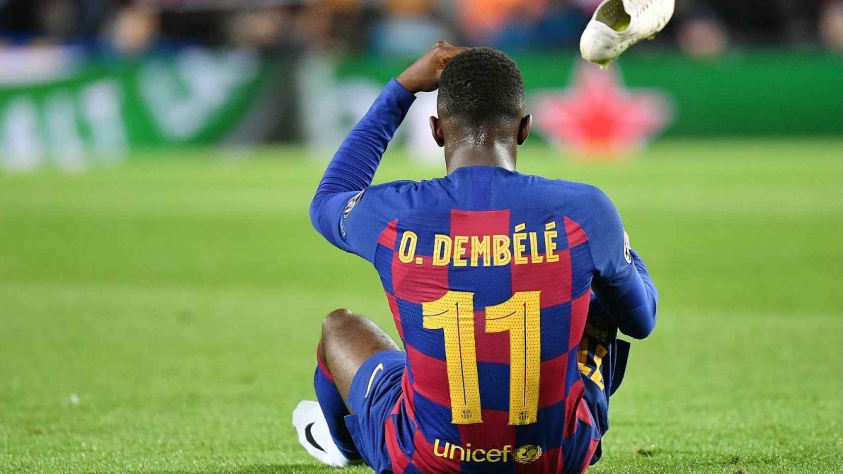 Ousmane Dembelé en un encuentro del Barça / EFE