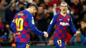 Messi celebra su tanto con Griezmann | EFE
