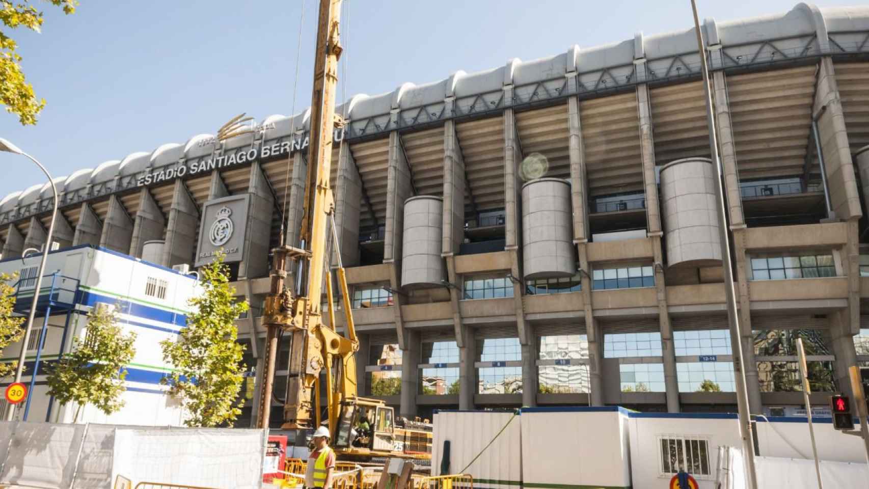 Una imagen de las obras del Santiago Bernabéu / EFE