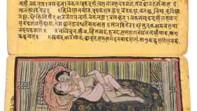 Ilustración de una edición del Kamasutra en sánscrito.