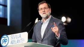 Mariano Rajoy en el mítin de Sevilla