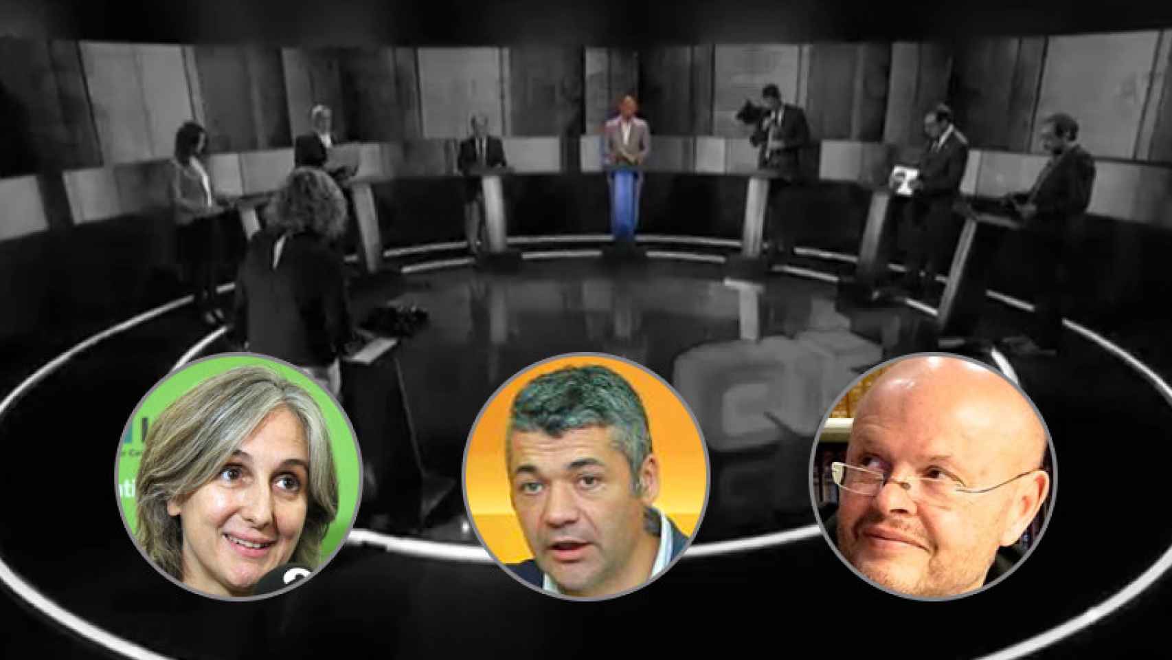 De izquierda a derecha, Dolors Camats (ICV), Oriol Amorós (ERC) y Pau Hortal (ANC)