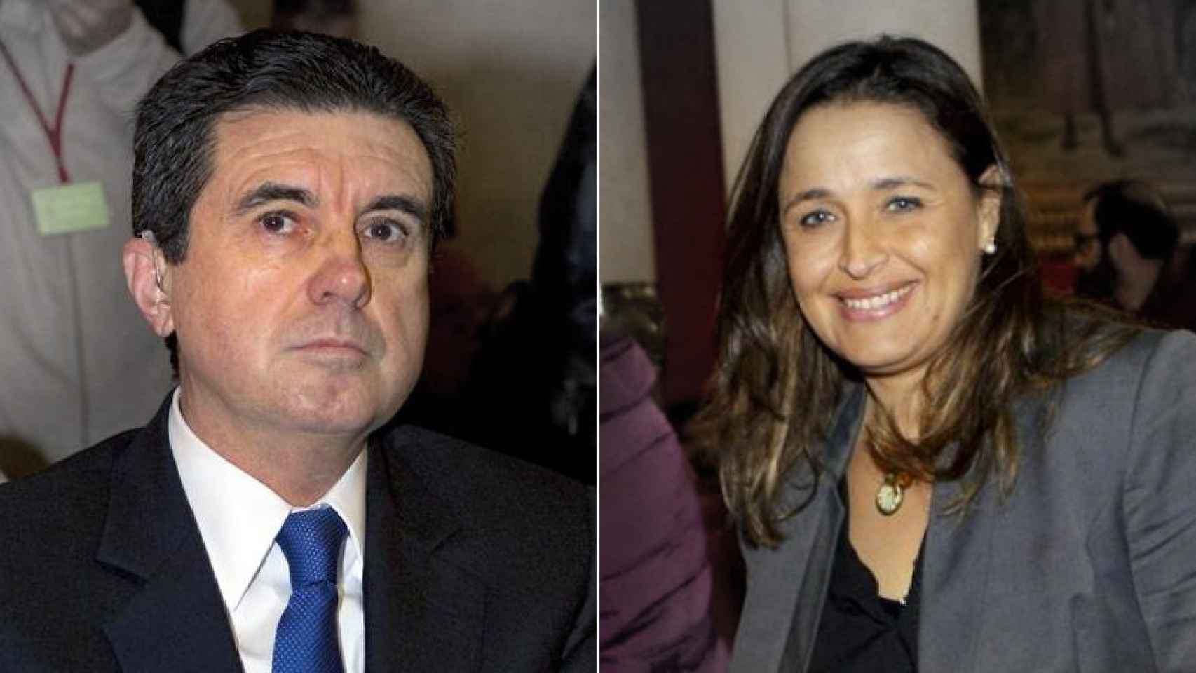 Jaume Matas y su ex consejera Aina Castillo.