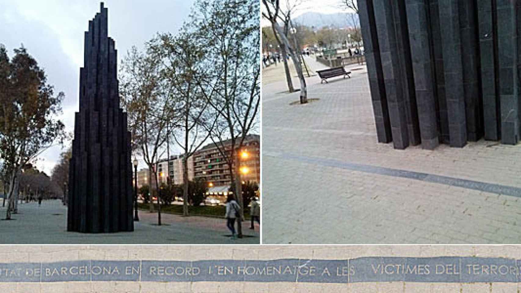 Monumento del Ayuntamiento de Barcelona en recuerdo y homenaje a las víctimas del terrorismo