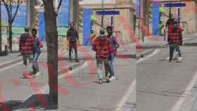 Tres imágenes de la pelea con navajas en Lleida / CG