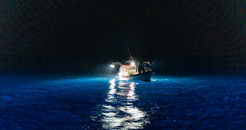 El barco luz que busca los bancos de peces / LUIS MIGUEL AÑÓN (CG)