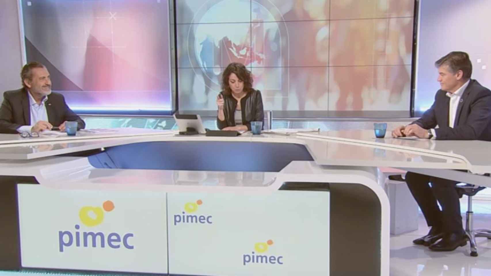 Debate entre Pere Barrios (izq.) y Antoni Cañete (der.), candidatos a la presidencia de Pimec / TV3