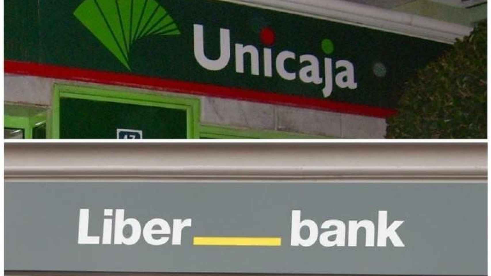 Las sucursales Unicaja y Liberbank