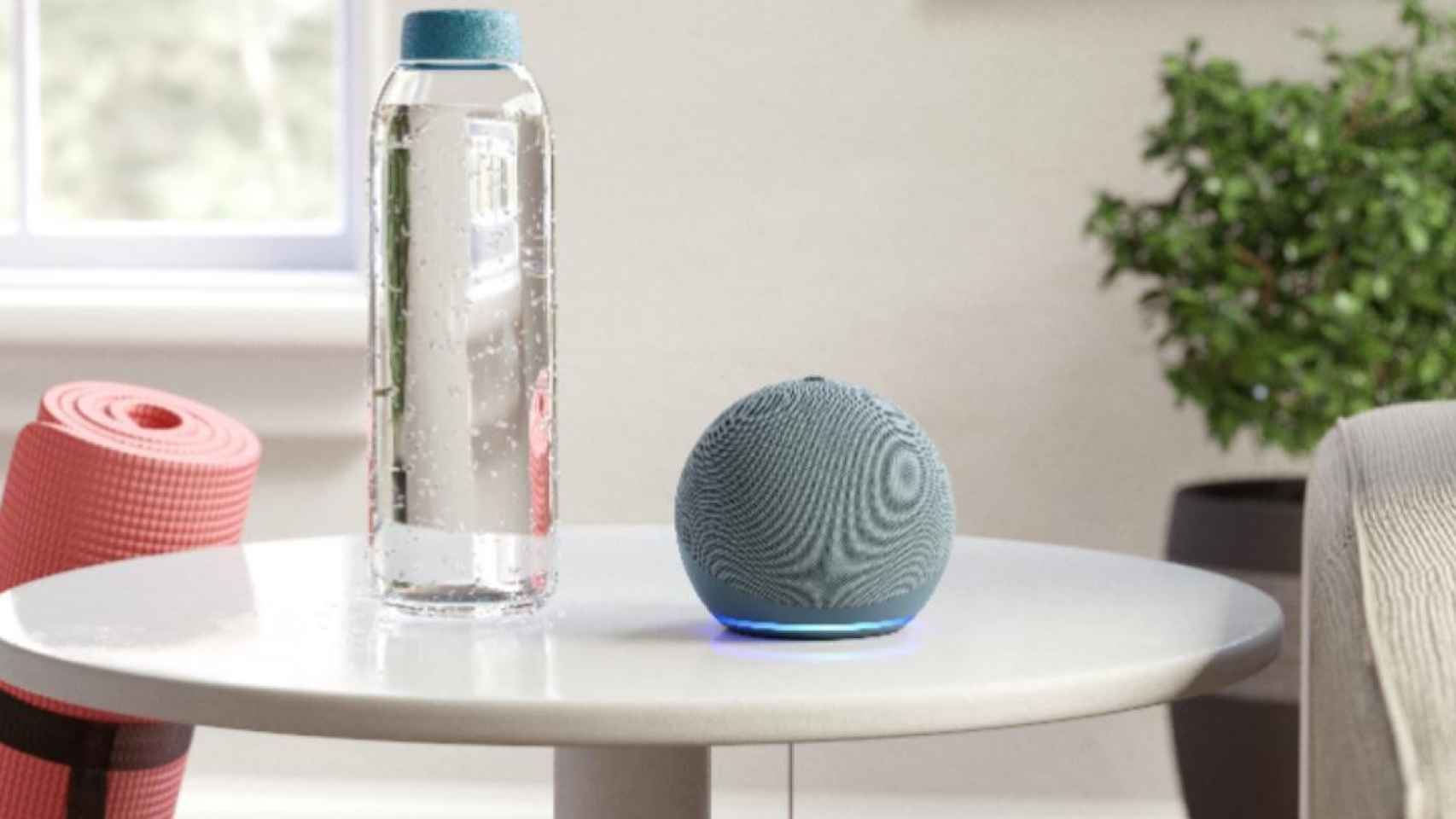 El nuevo altavoz Echo Dot de Amazon en un salón