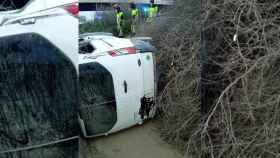Vehículo del accidente en la autovía A-30 de Cartagena (Murcia) / 112